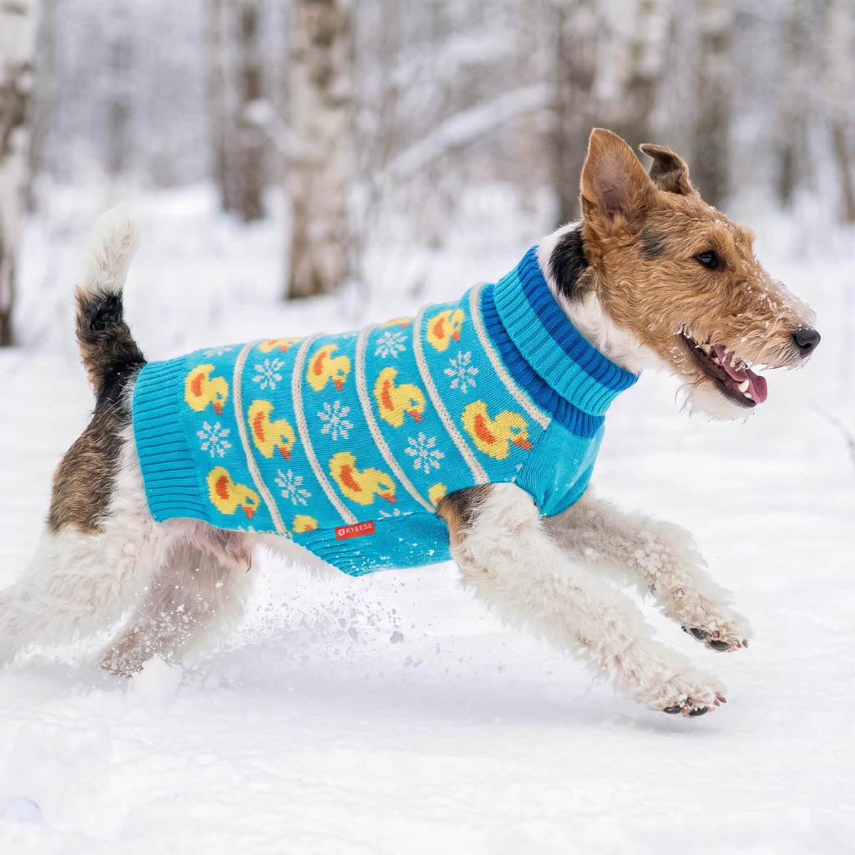 KYEESE Dog Christmas Sweater for Medium Large Dogs, Buffalo Plaid Reindeer