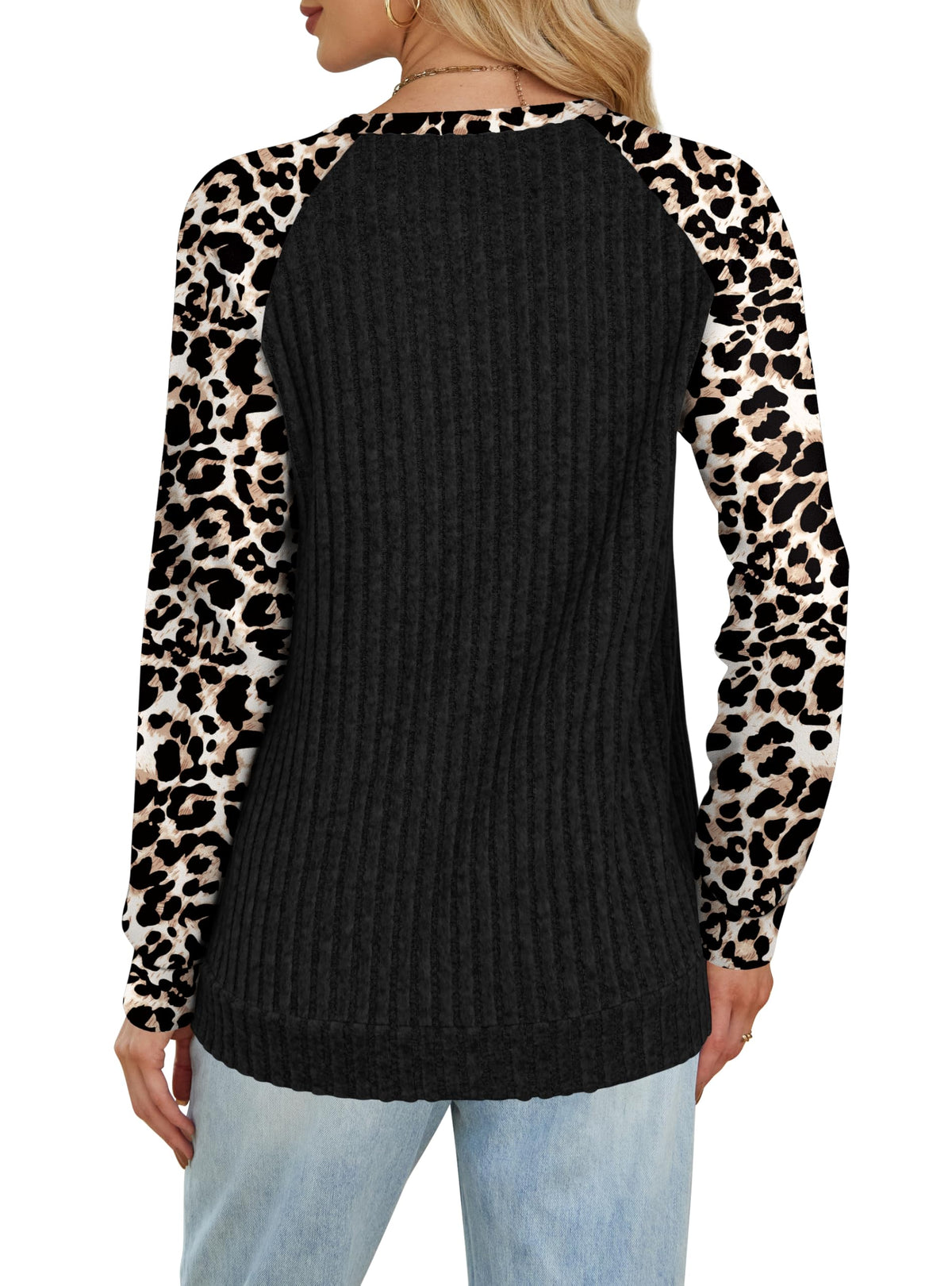 OFEEFAN Womens Fall Fashion 2026 Long Sleeve Tops Oversized Sweaters Winter Clothing with Pocket Color Block Tunics