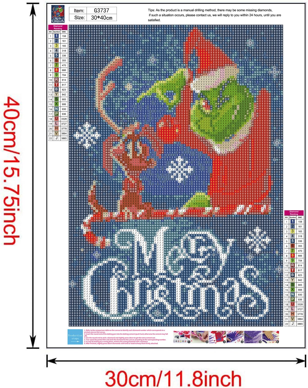 MjhRcll Christmas Diamond Art Kits for Adults,5D Diamond Painting Kits Full Round Drill,Diamond Dots Mosaic Kits for Home Decor 14X14 Inch