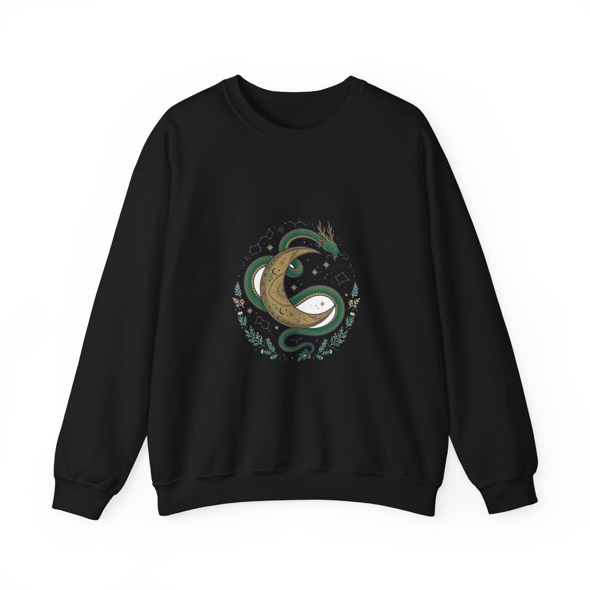 Celestial Snake and Moon Sweatshirt