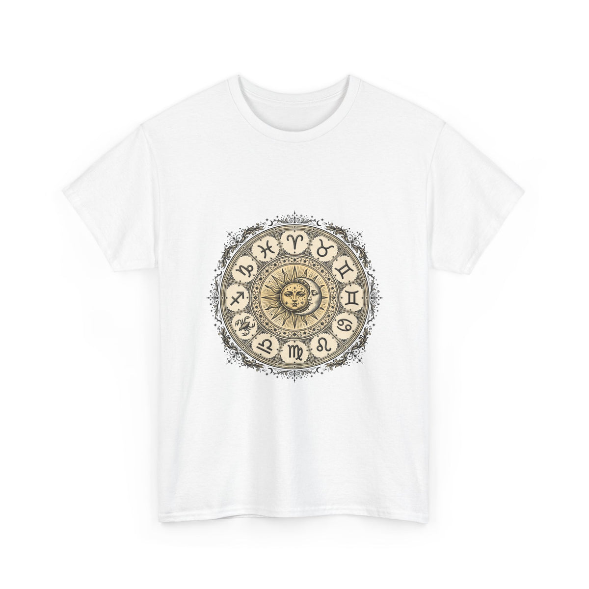 Zodiac Wheel Astrology T-Shirt | Celestial Horoscope Tee