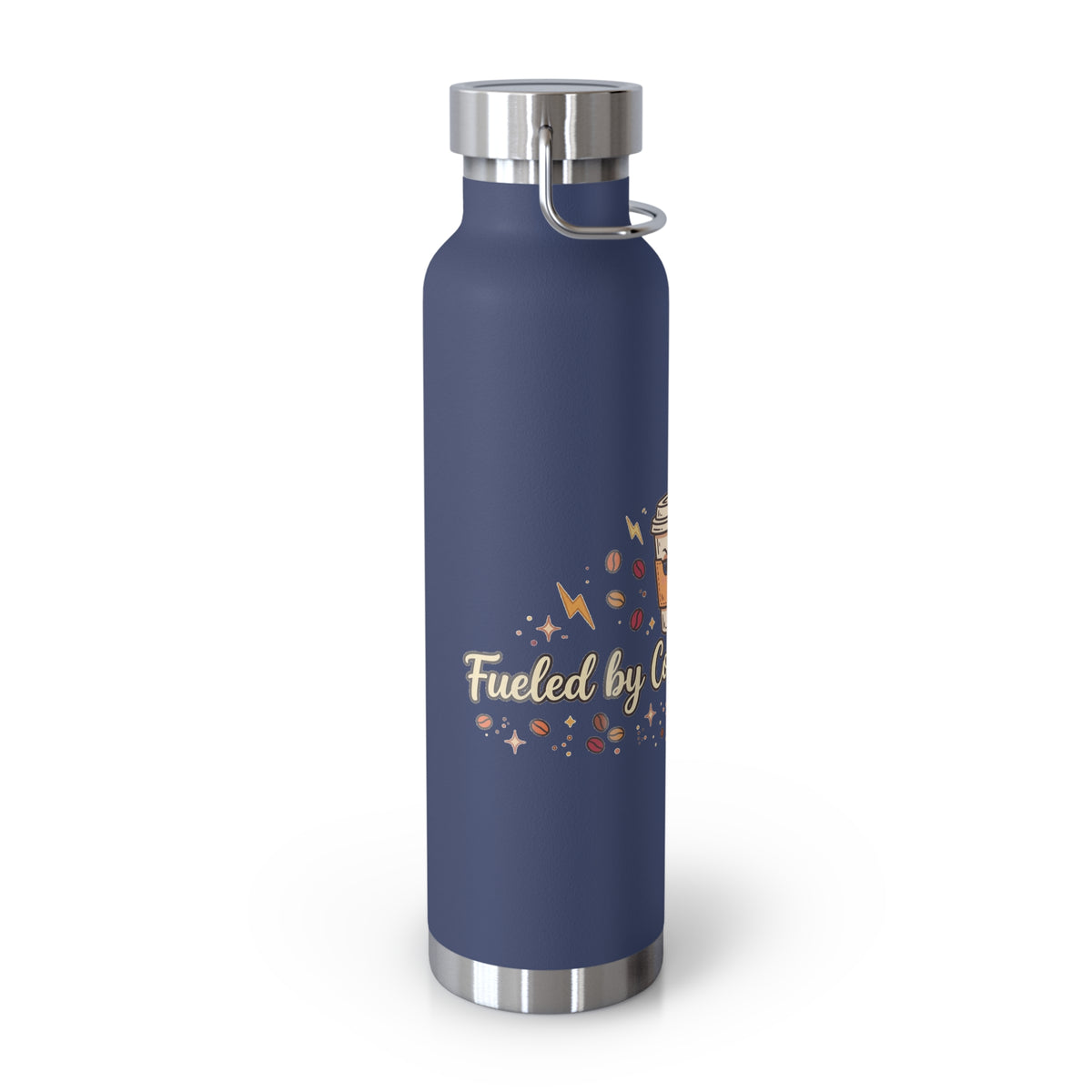 Fueled by Coffee & Sarcasm — Funny 22oz Copper Vacuum Insulated Bottle