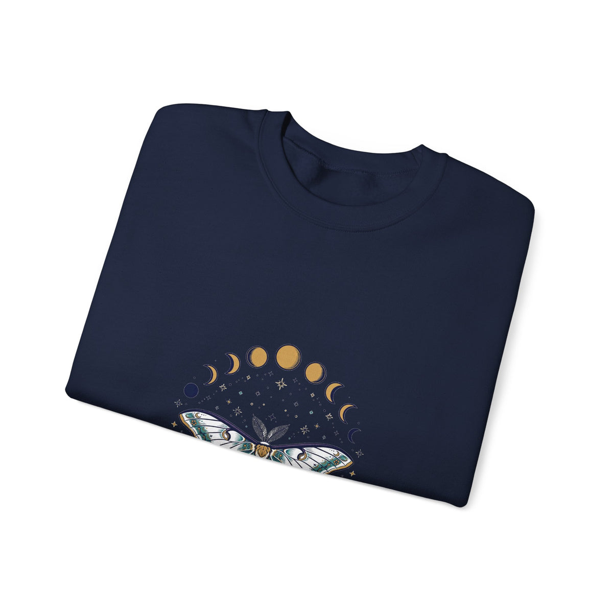 Celestial Luna Moth Sweatshirt | Cozy Witchy Crewneck