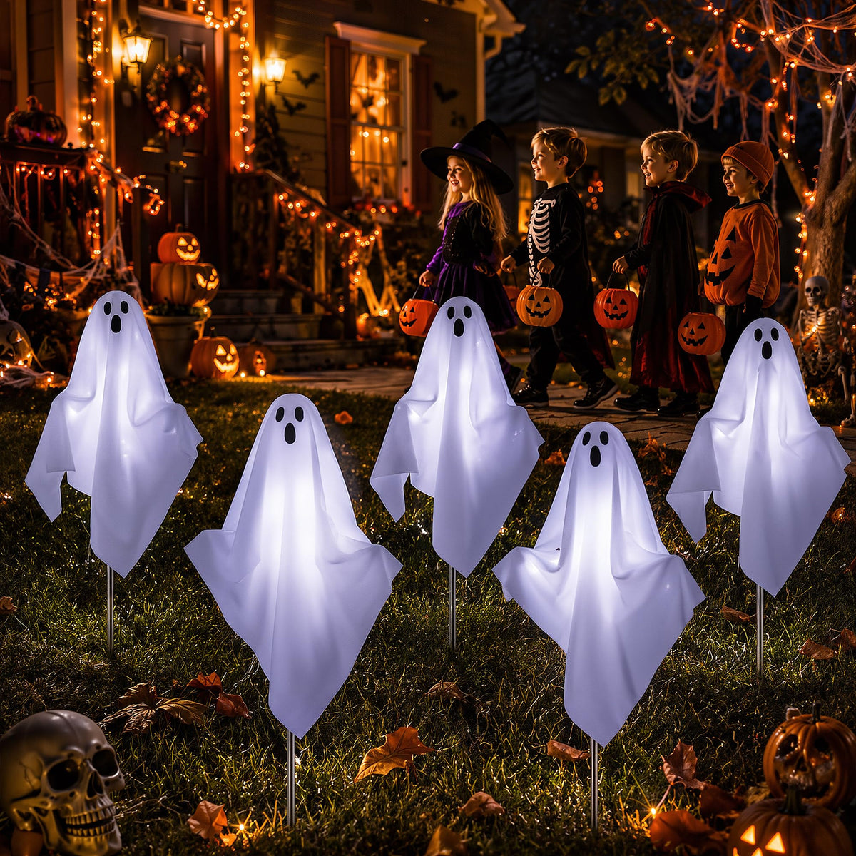 12 Pack 108 LEDs Candy Cane Pathway Lights w/ 8-Mode Lighting