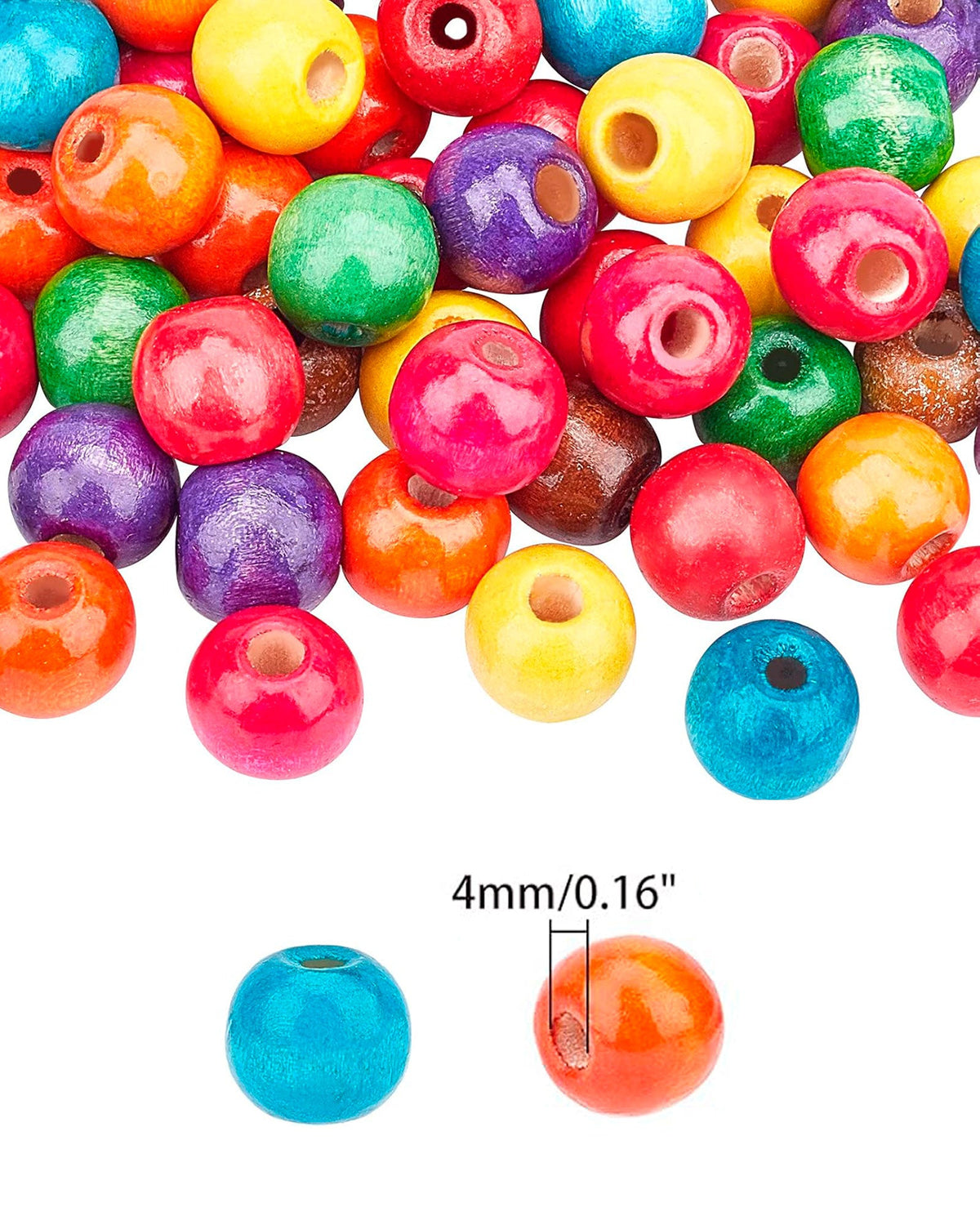Wood Colored Macrame Beads