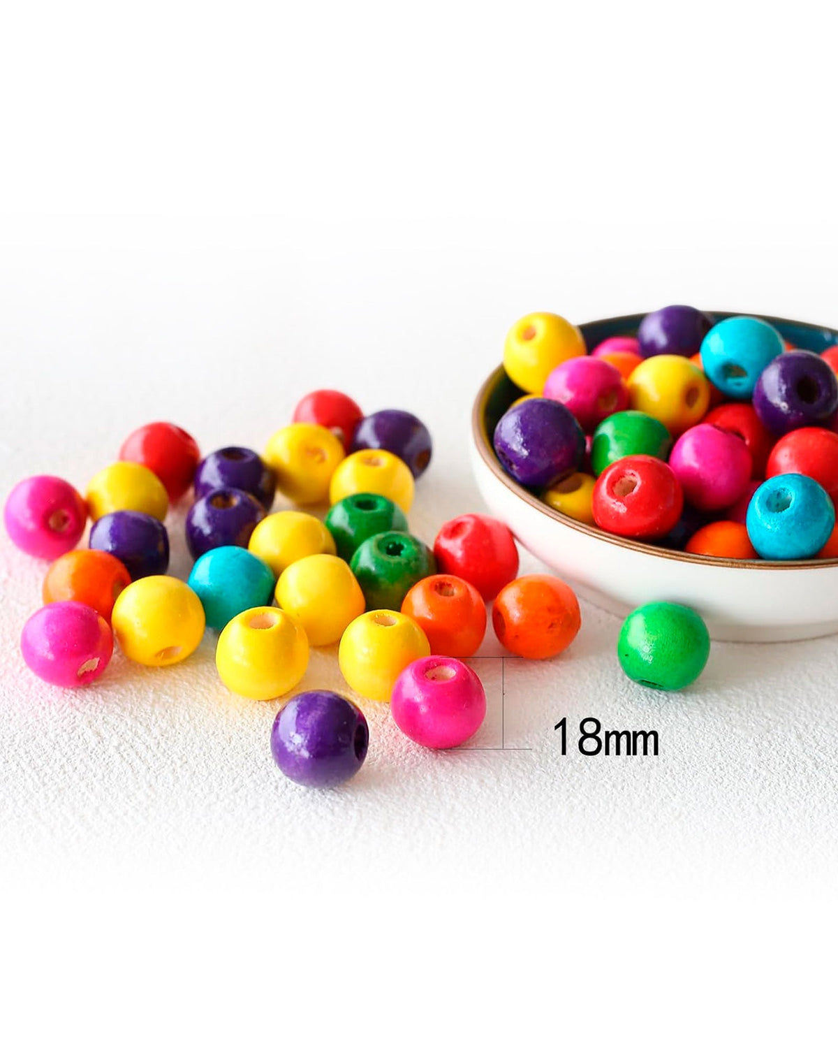 Wood Colored Macrame Beads