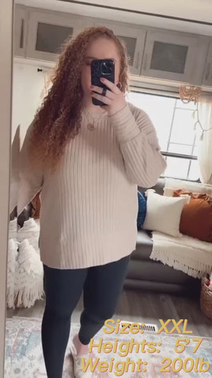 Women's Long Sleeve Crew Neck Lightweight Tunic Sweatshirt